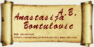 Anastasija Bontulović vizit kartica